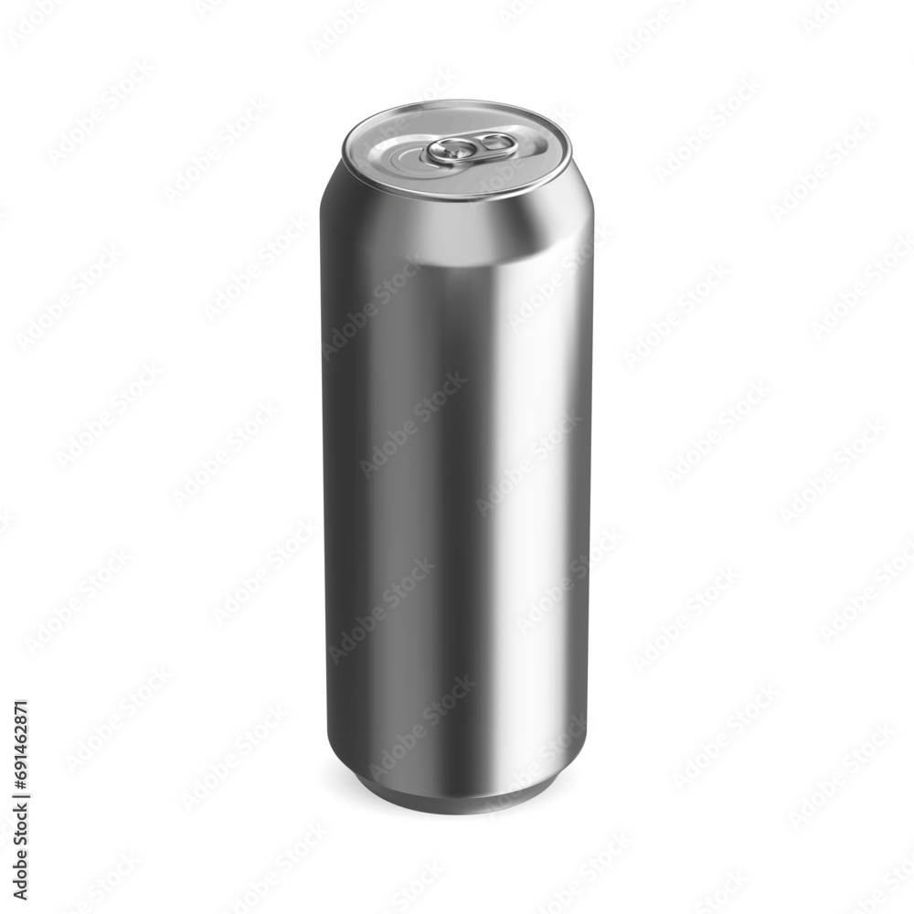 Silver aluminum tin is a realistic mockup of a cold beer can, vector illustration , for your packaging designs. The metallic container is perfect for showcasing soda, energy drink, lemonade Silver aluminum tin is a realistic mockup of a cold beer can, vector illustration , for your packaging designs. The metallic container is perfect for showcasing soda, energy drink, lemonade