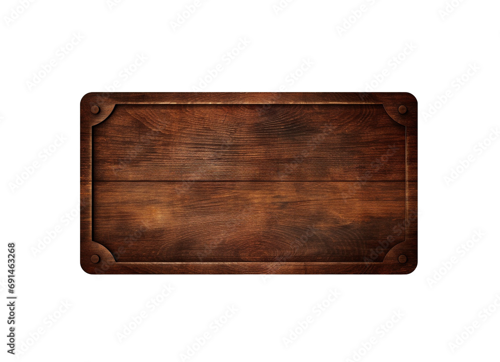 Wooden board isolated on transparent background Wooden board isolated on transparent background