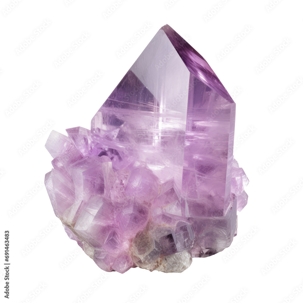 A cluster of deep purple fluorite crystals with vibrant clarity A cluster of deep purple fluorite crystals with vibrant clarity