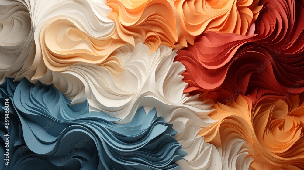 A vibrant abstract painting on a peach fabric, showcasing intricate swirls and textures, evoking a sense of artistic wonder A vibrant abstract painting on a peach fabric, showcasing intricate swirls and textures, evoking a sense of artistic wonder