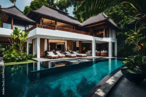 luxury villa with swimming pool in bali