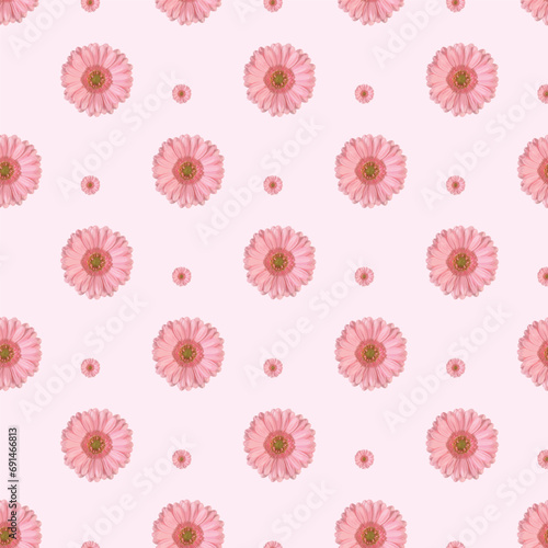 double daisy flower Seamless Pattern Design