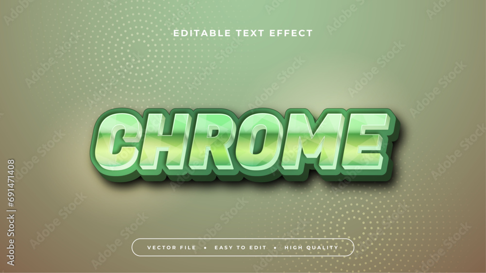 Brown and green chrome 3d editable text effect - font style Brown and green chrome 3d editable text effect - font style