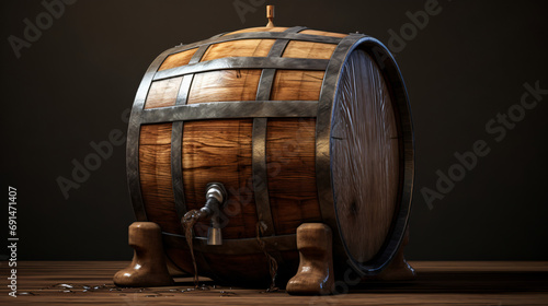 Wooden barrel with tap