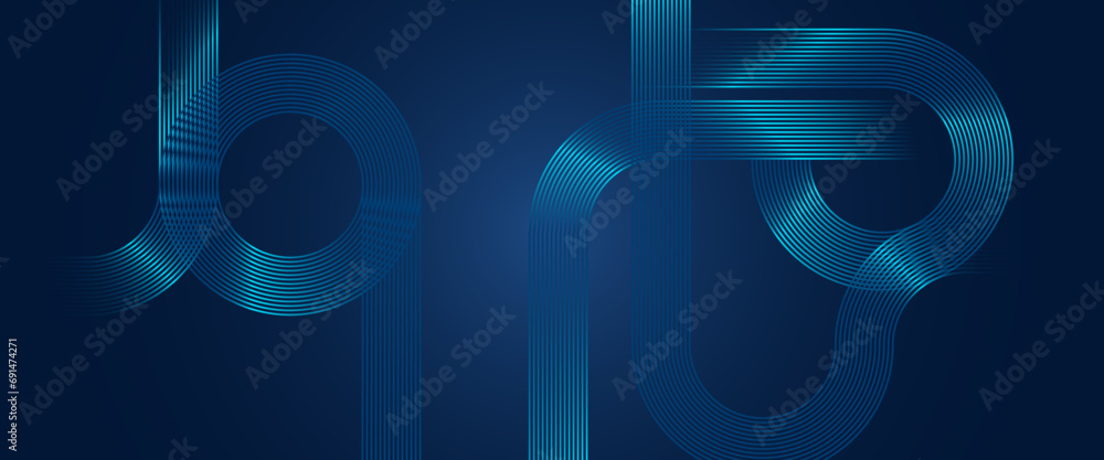Blue futuristic modern vector abstract dynamic banner with neon glowing bright shape lines. Futuristic technology concept. Suit for poster, banner, brochure, corporate, website Blue futuristic modern vector abstract dynamic banner with neon glowing bright shape lines. Futuristic technology concept. Suit for poster, banner, brochure, corporate, website