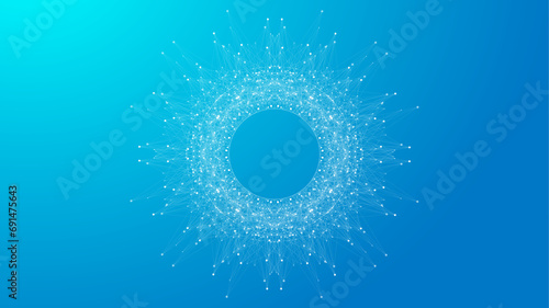 Block chain transfer satellite future communications. Abstract technology cloud world. Global network fin tech concept vector background. Digital block chain communications.