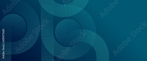 Green modern futuristic vector abstract banner with shape shiny lines. Futuristic technology concept. Suit for poster, banner, brochure, corporate, website