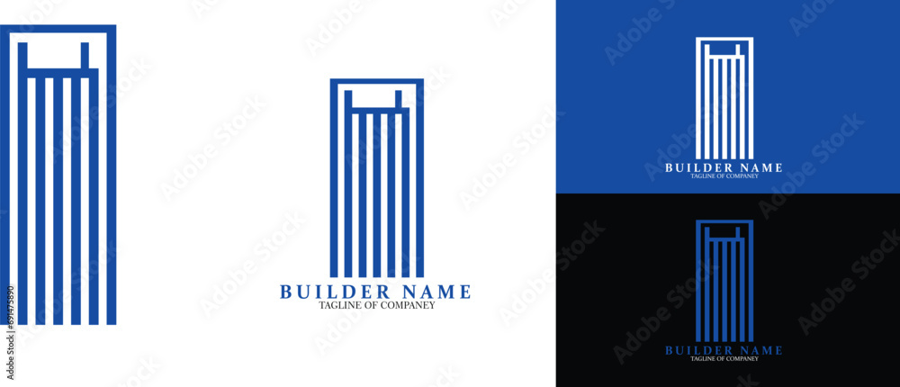 Obraz premium BUILDERS LOGO BLUE LOGO EMPIRE LOGO LOGO FOR DUILDERS COMPNEY