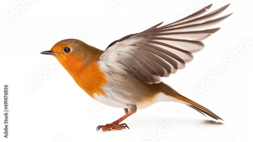 Small Robin Bird Spreading Its Wings © mattegg