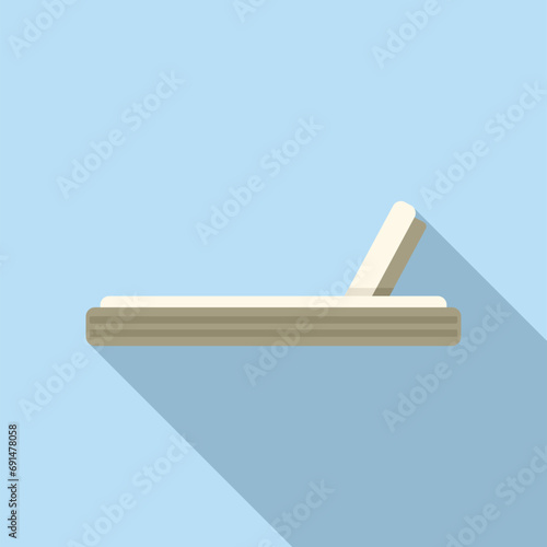 Patio garden sofa icon flat vector. Yard space patio. Picnic interior