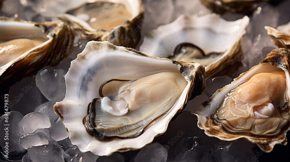 opened fresh oysters. ai generative opened fresh oysters. ai generative