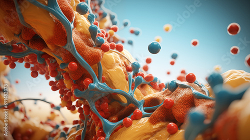 A 3D animation depicting the accumulation of adenosine triphosphate