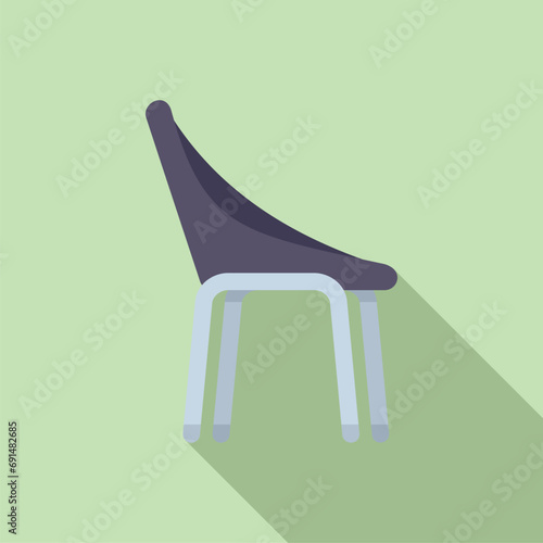 Outdoor chair furniture icon flat vector. Space garden patio. Chair picnic