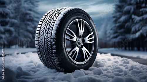 Wheel with winter tires for the car