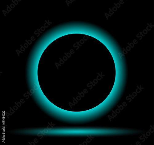 Modern rainbow frame with neon lighting. Vector illustration, an element for a banner.