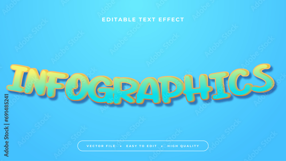 Green and blue infographics 3d editable text effect - font style Green and blue infographics 3d editable text effect - font style