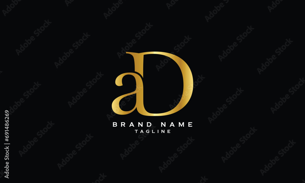 AD, DA, Abstract initial monogram letter alphabet logo design AD, DA, Abstract initial monogram letter alphabet logo design
