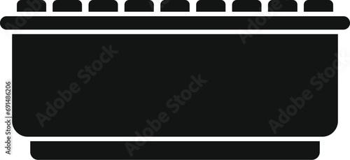 Park outdoor bench icon simple vector. Outdoor furniture. Wooden and metal material