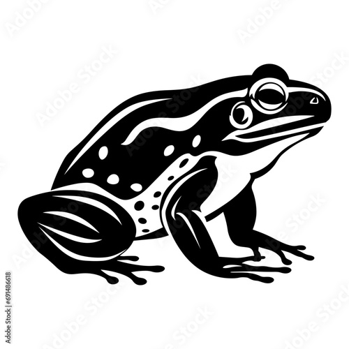 Cute frog character vector illustration, Generative AI.