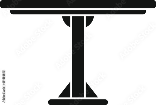 Picnic wooden table icon simple vector. Beach hotel. Outdoor furniture