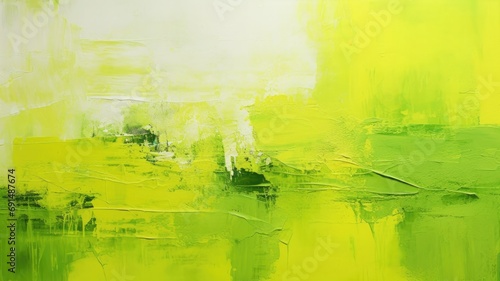 明るい黄緑の油絵背景_1 photo