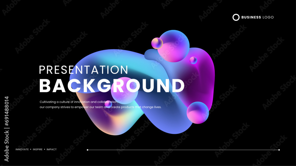 © Salman - Colorful colourful modern futuristic abstract gradient liquid background. Modern futuristic technology presentation background with vibrant fluid liquid for poster, banner, brochure, corporate