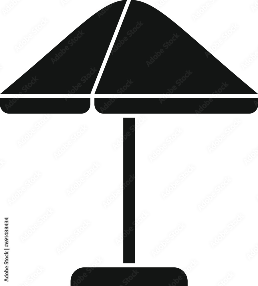 Outdoor home parasol icon simple vector. Yard furniture. Wooden activity settee Outdoor home parasol icon simple vector. Yard furniture. Wooden activity settee