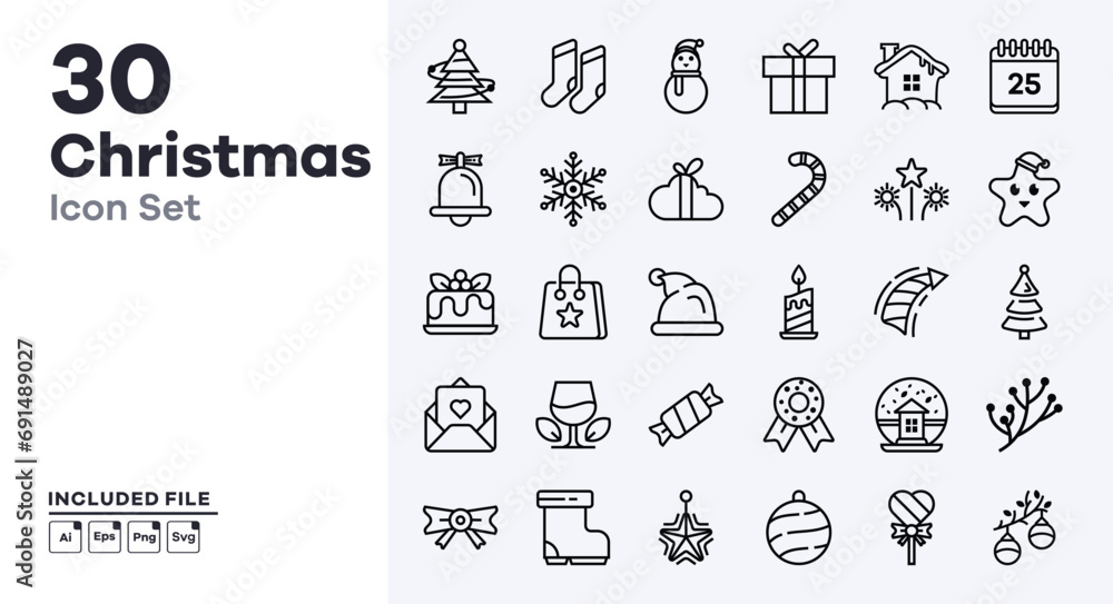 30 Christmas Vector Icons 30 Christmas Vector Icons