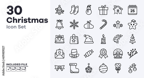 30 Christmas Vector Icons