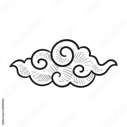 clouds handdrawn illustration