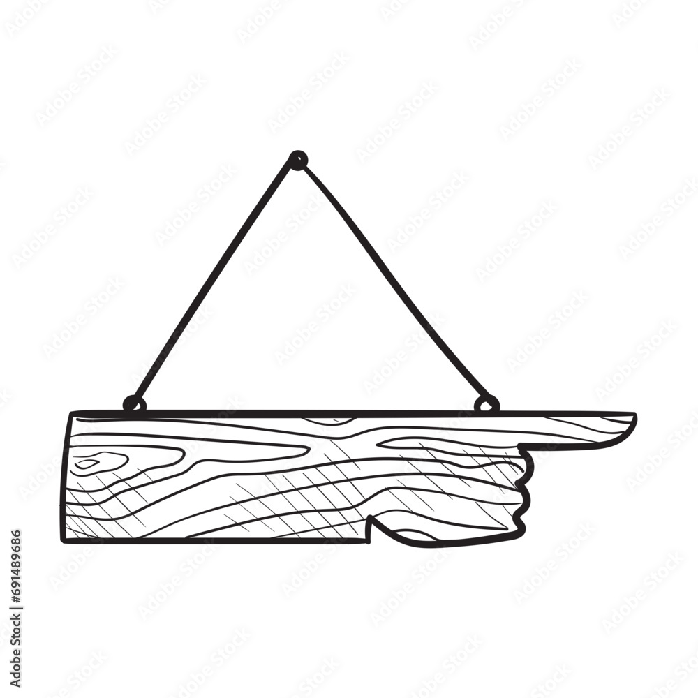 hanging sign handdrawn illustration hanging sign handdrawn illustration