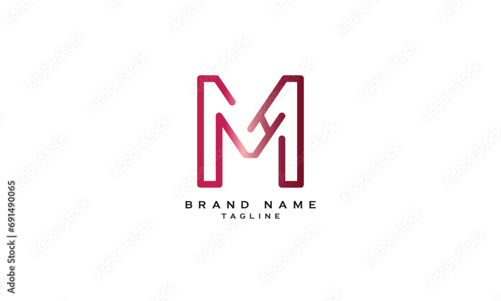 MH, HM, Abstract initial monogram letter alphabet logo design MH, HM, Abstract initial monogram letter alphabet logo design
