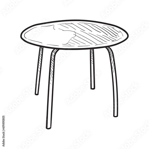 table handdrawn illustration
