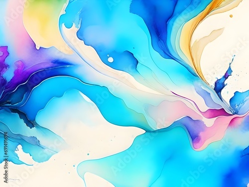 Abstract watercolor paint background illustration , generative ai