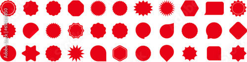 Set of price sticker and sale sticker. Price tag, starburst, quality mark, sunburst badges. Template banner shopping badges. Special offer, discount, sale, shop, black friday. Vector design elements