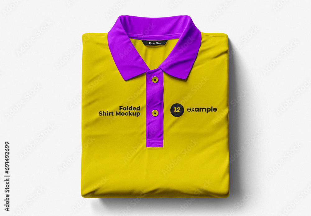 Collar T-Shirt Mockup Stock Template | Adobe Stock