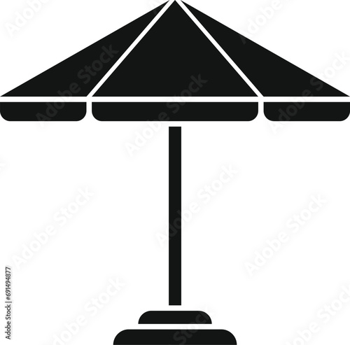 Outdoor parasol icon simple vector. Metal summer plan. Parasol patio
