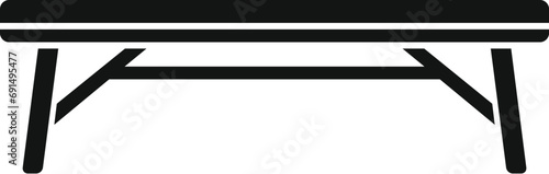 Desk outdoor icon simple vector. Top interior home. Lounge summer yard