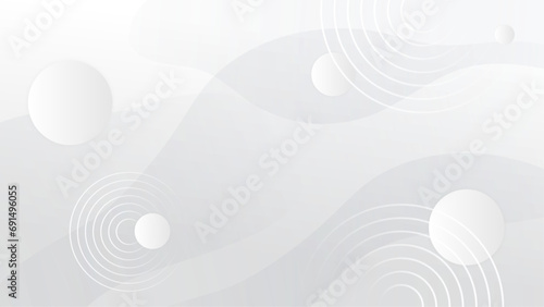 White vector abstract background with simple geometric shapes. Minimal geometric design for cover, poster, banner, brochure, header, presentation, web, flyer