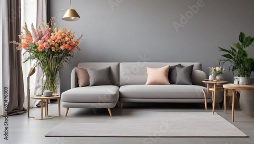 modern living room with sofa