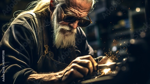metal industry worker blacksmith photo