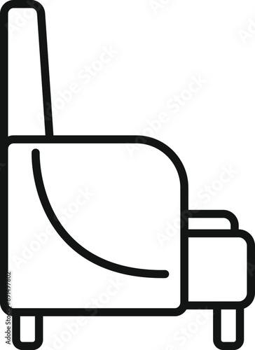 Outdoor yard armchair icon outline vector. Activity view. Seating dining recliner