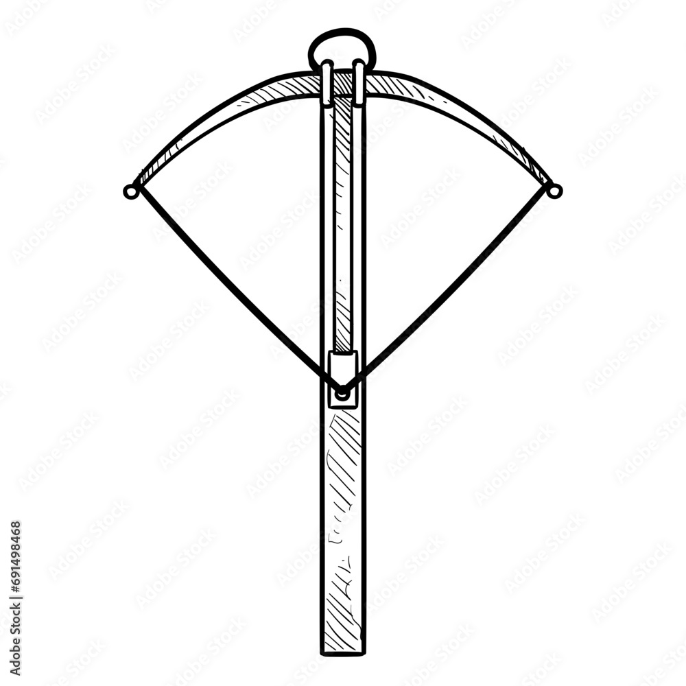 crossbow handdrawn illustration crossbow handdrawn illustration