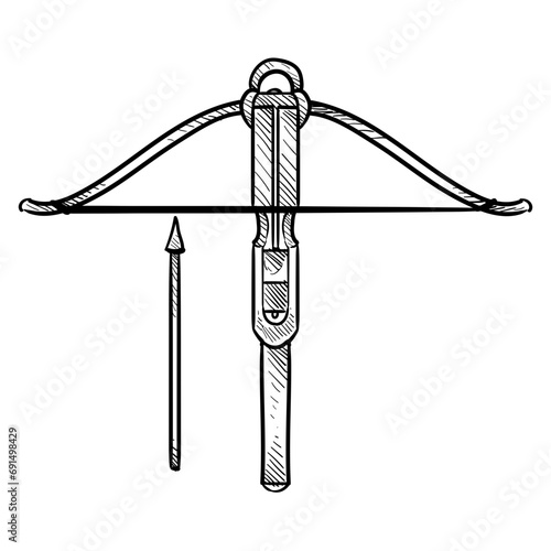 crossbow handdrawn illustration photo