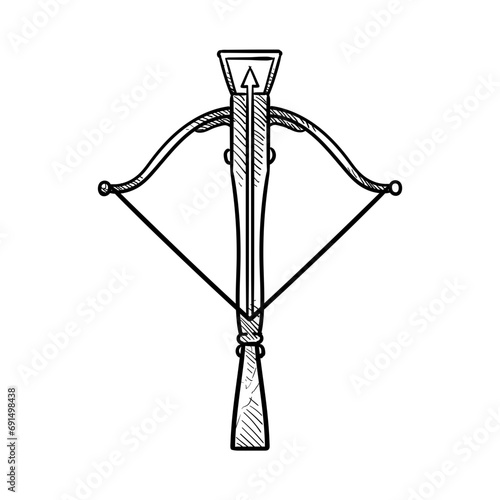 crossbow handdrawn illustration