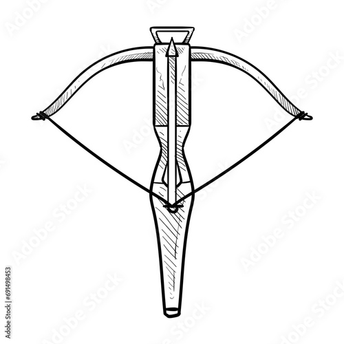 crossbow handdrawn illustration