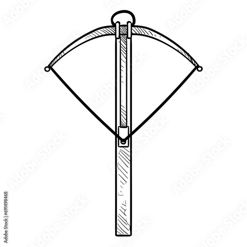 crossbow handdrawn illustration