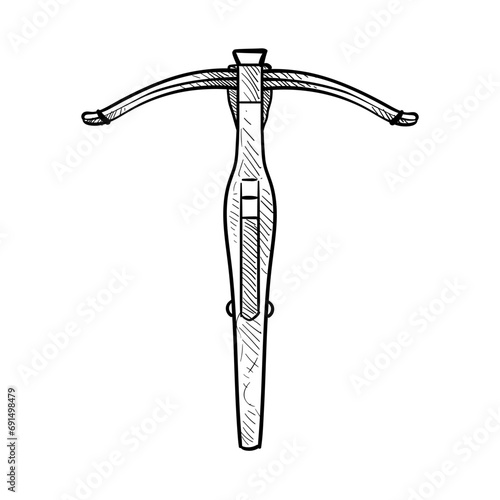 crossbow handdrawn illustration