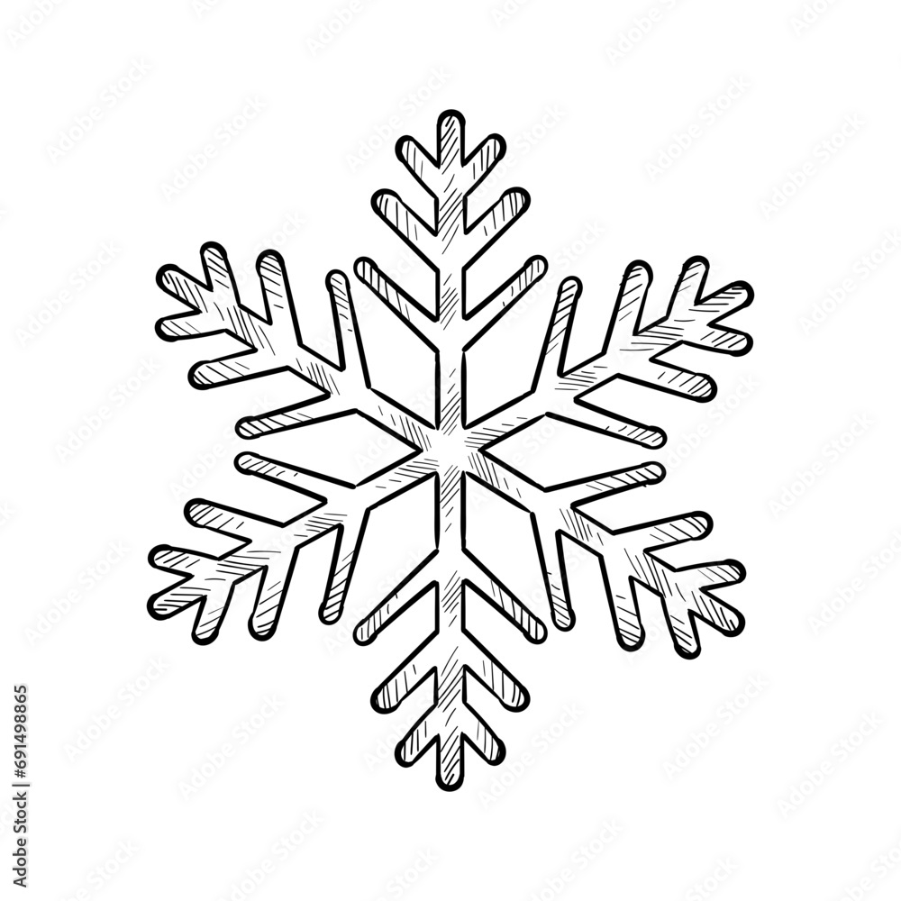 snowflake handdrawn illustration snowflake handdrawn illustration