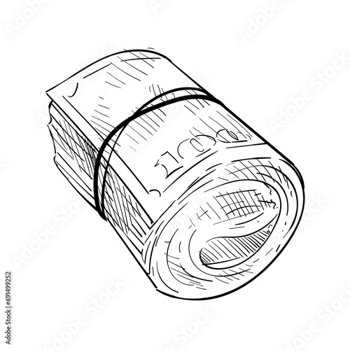 money handdrawn illustration